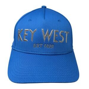 Key West Est 1828 Strapback Baseball Cap Blue One Size Adjustable Embroidered
